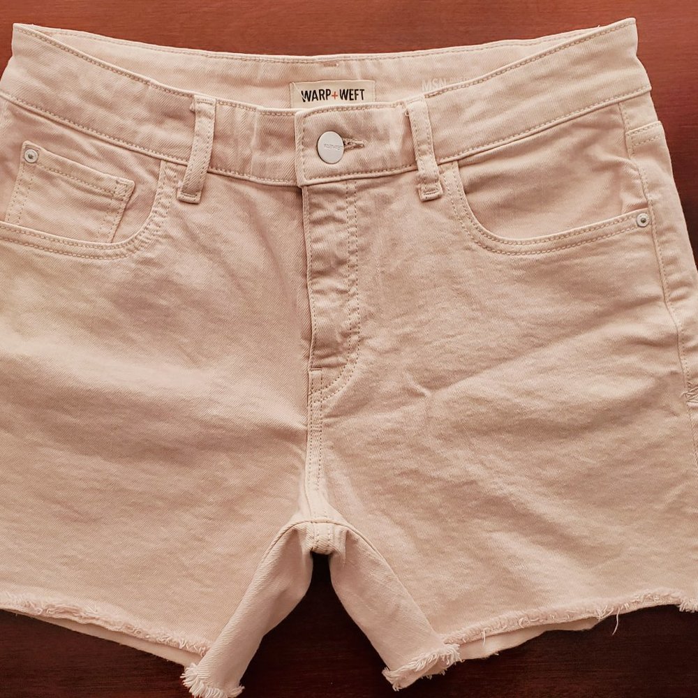 Denim Shorts Size 6 WARP AND WEFT